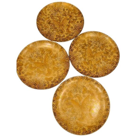 Dorothy C Thorpe VTG Porcelain Salad Plates Gold w/Butterflies- Set of (4) 7.75" - Picture 2 of 15